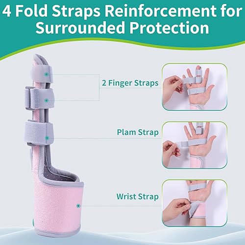 Miniatura 3 de lefeke Férula de dedo gatillo, soporte para dedo medio, índice, meñique o anular, férula de mano para dedos rotos, artritis, fractura, soporte de