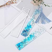 Vista 4 de 20 PCS 5.5 Inch Rectangle Silicone Bookmark Mold DIY Bookmark Resin Mold Bookmarks Silicone Molds Making Molds Epoxy Resin Mould Kit for DIY Casting