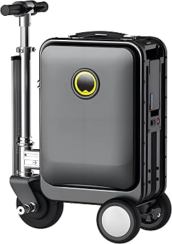 Electric Rideable Suitcase, Silver Scooter Suitcase, Smart Rideable Suitcase, 250w Motor, TSA Customs Lock Black