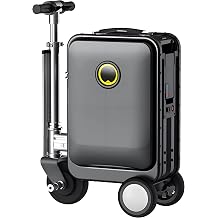 Electric Suitcase, Rideable Travel Case, Smart Electric Scooter Case, External Charging Port, Removable Battery, 200kg Load Capacity Black