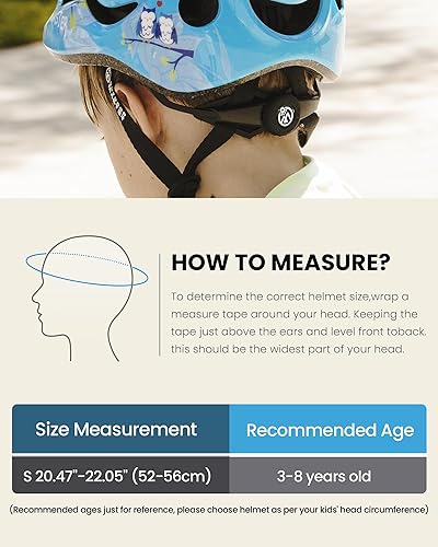 Miniatura 7 de OutdoorMaster Casco de bicicleta para niños pequeños de 5 años en adelante, protección contra impactos y absorción de golpes, ventilado, ajuste de