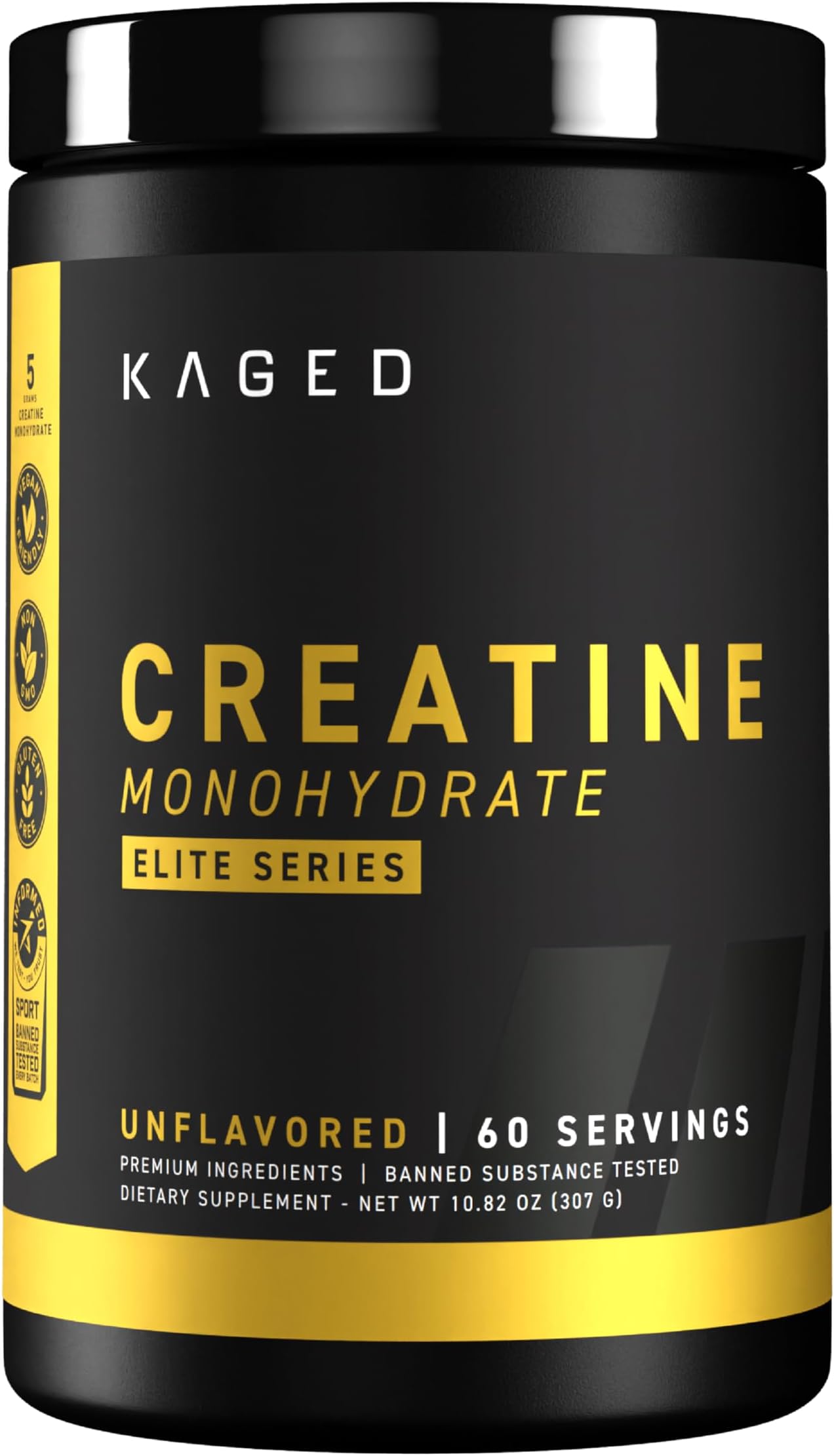 Creatine Monohydrate Elite Powder | Unflavored | Muscle Building & Recovery | MAXCatalyst for High Absorption | Vegan, Gluten Free, Easily Digestible | Supplements for Men & Women | 60 Servings