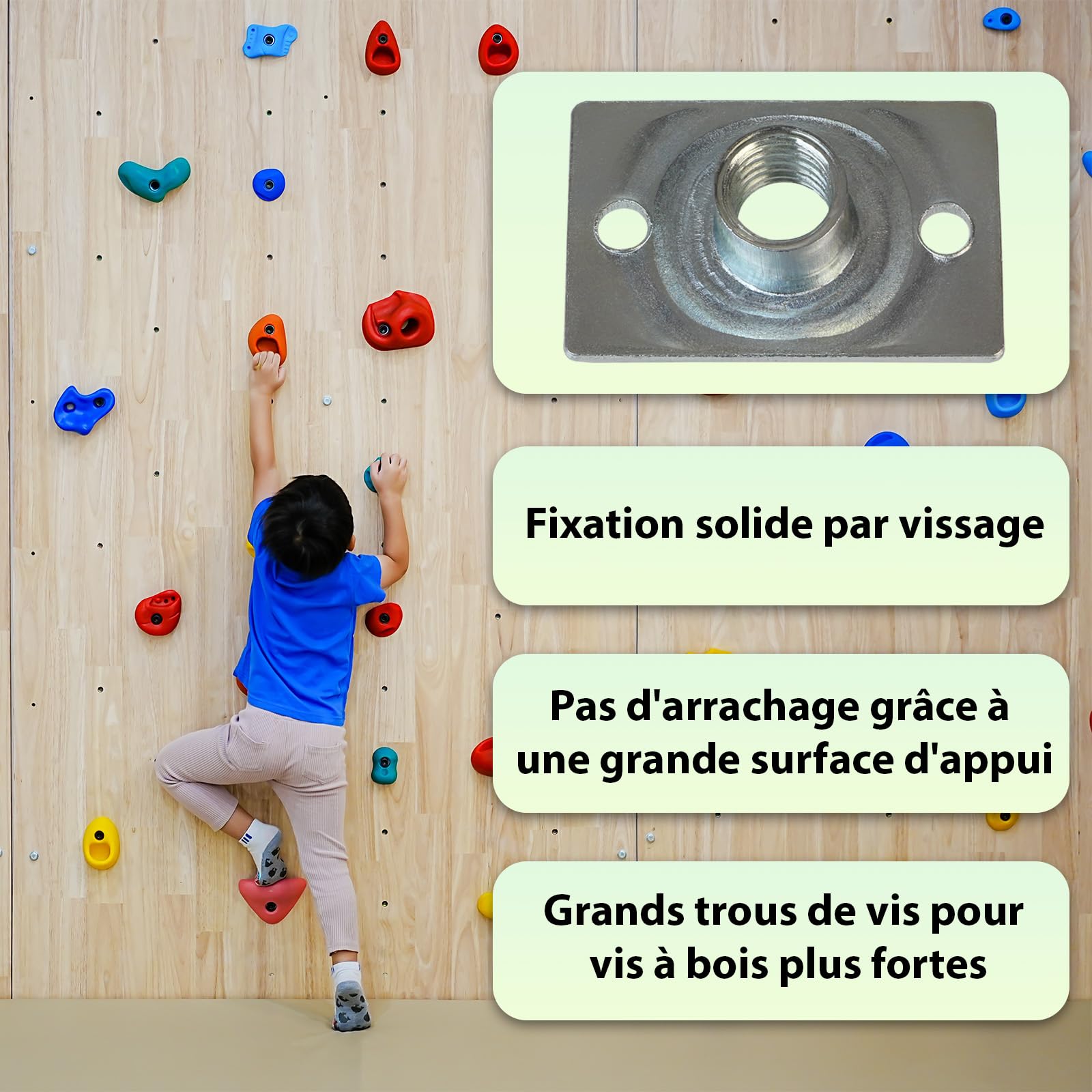ALPIDEX 100 écrous à insérer spécial M10 DIN EN 12572-2-2017 zingué 'PROFESSIONAL' fixation avec vis à tête plate