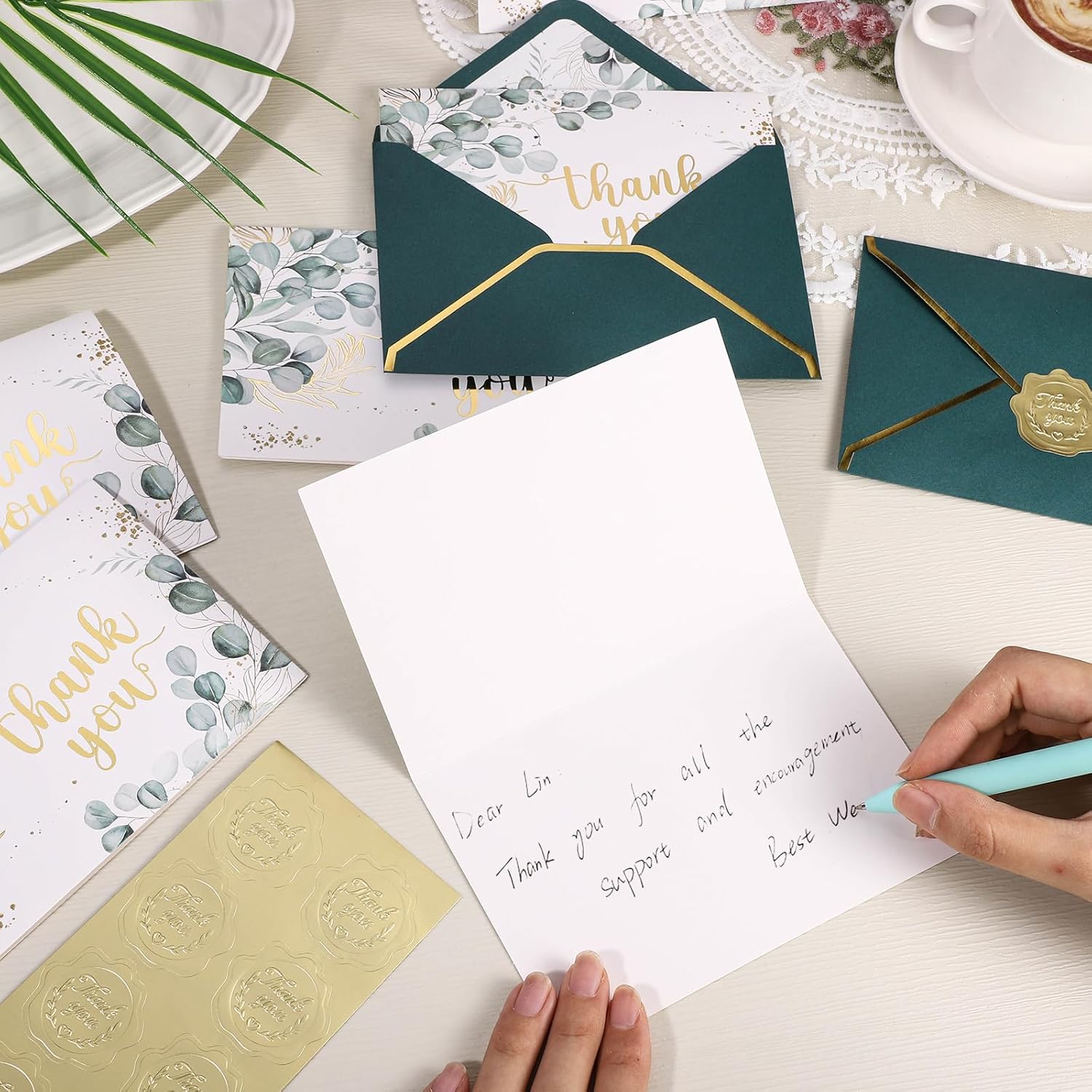 50 Pack Thank You Cards with Envelopes, 4x6 Inch Thank You Cards Bulk Blank Notes Card with Envelopes & Stickers for Wedding, Baby Shower, Birthday, Easter, Graduation, Mother's Day, Teacher's Day - Image 5