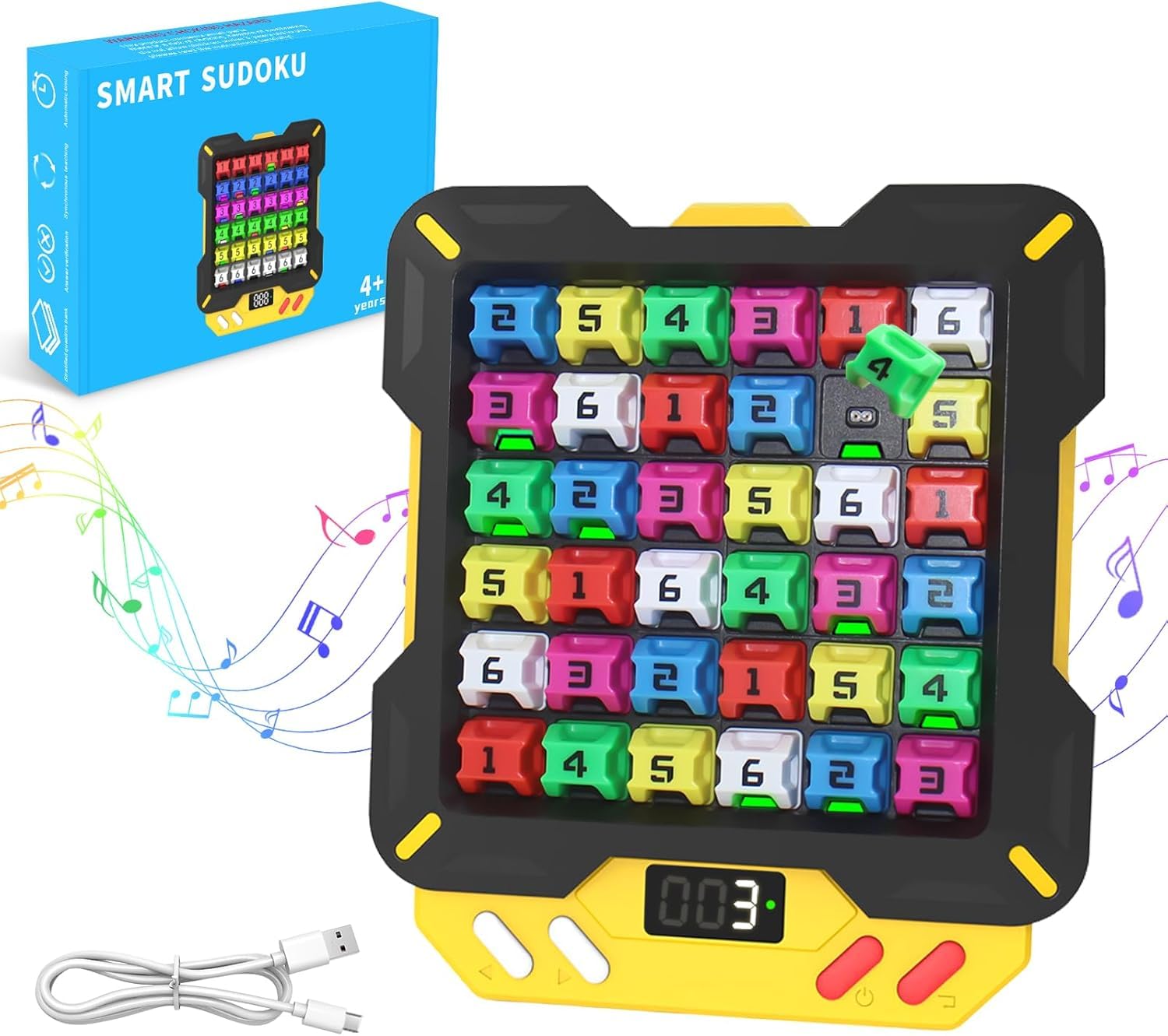 Buy Happy Hues Portable Electronic Smart Sudoku Puzzle Game Console, 4 ...