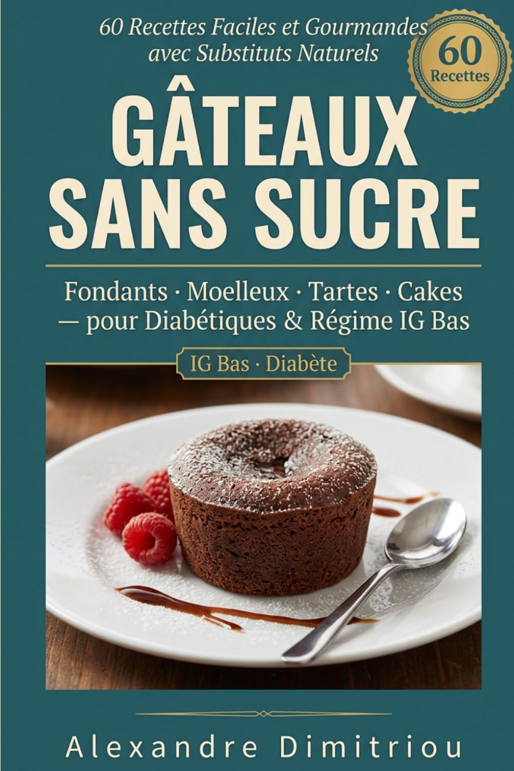 Gâteaux Sans Sucre: 60 Recettes Faciles et Gourmandes avec Substituts Naturels, Fondants, Moelleux, Tartes et Cakes pour Diabétiques et Régime IG Bas