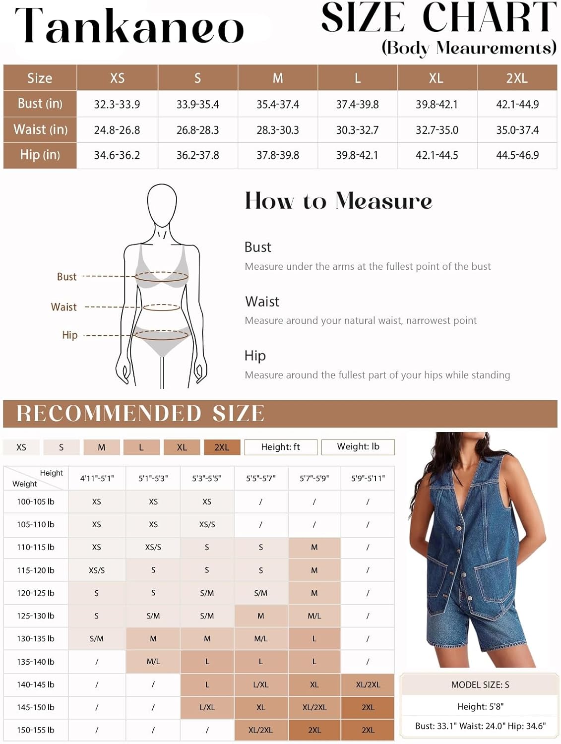 Tankaneo Denim Vest for Women Casual V Neck Button Down Sleeveless Jean Jacket - Image 5