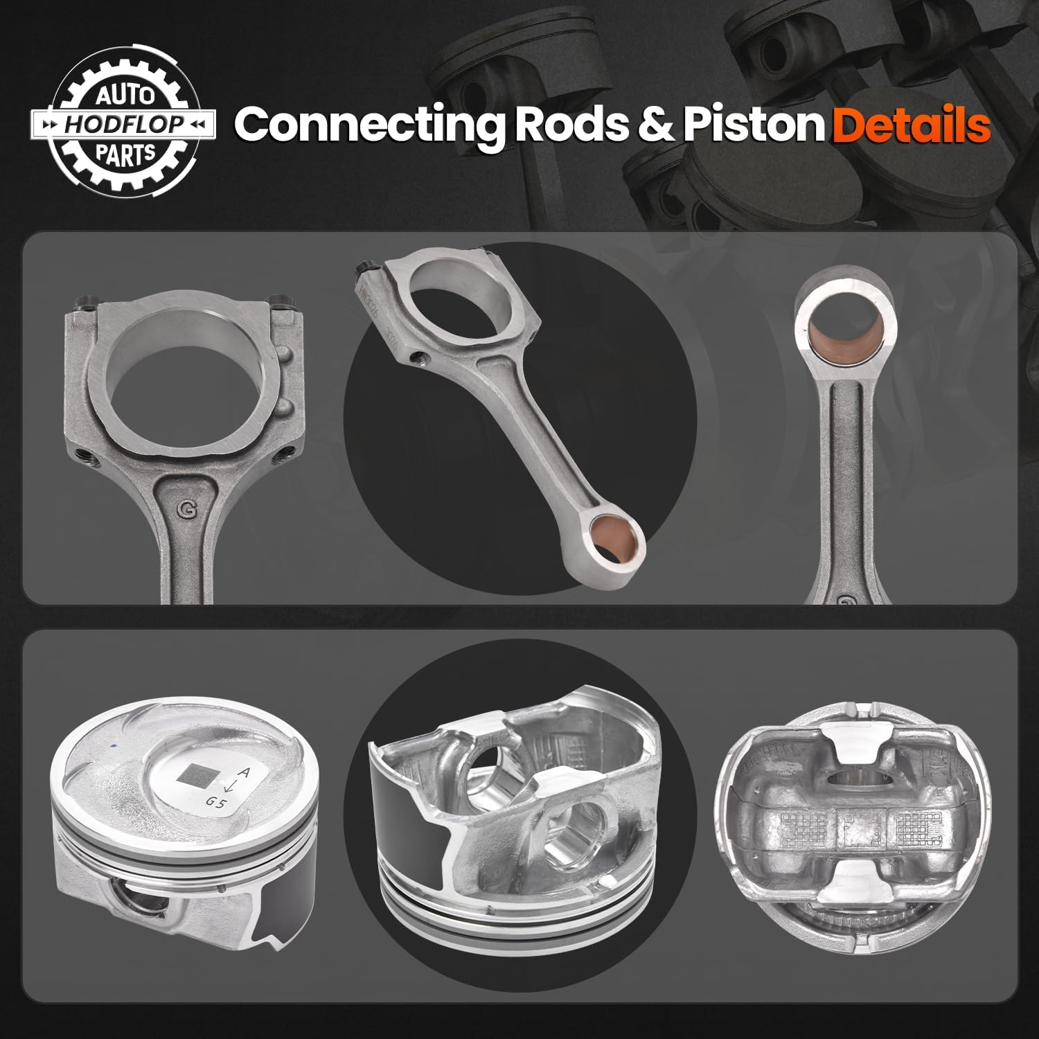 G4KJ 2.4L Engine Rebuild Overhaul Kit w/Crankshaft Piston Set Compatible with Hyundai Sonata Tucson Santa Fe 2011-2019, for Kia Optima Sorento Sportage 2011-2020 23111-2G200 23510-2G500