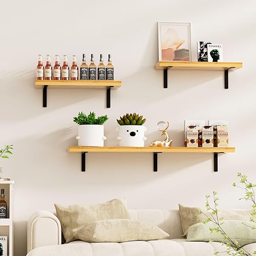 Miniatura 60 de Paquete de 4 soportes en L para estante, 8 pulg. largo x 6 pulg. alto x 1.5 pulg. ancho, grosor 03/64 pulg., soporte de hierro, metal, industrial