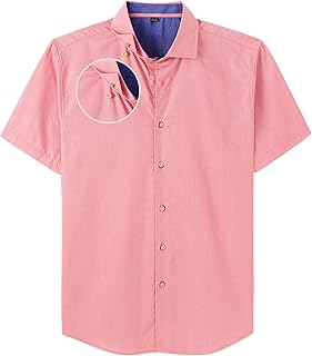 Anuncio Patrocinado - Alimens & Gentle Camisas de manga corta con botones para hombre con cuello oculto y botones de algod...