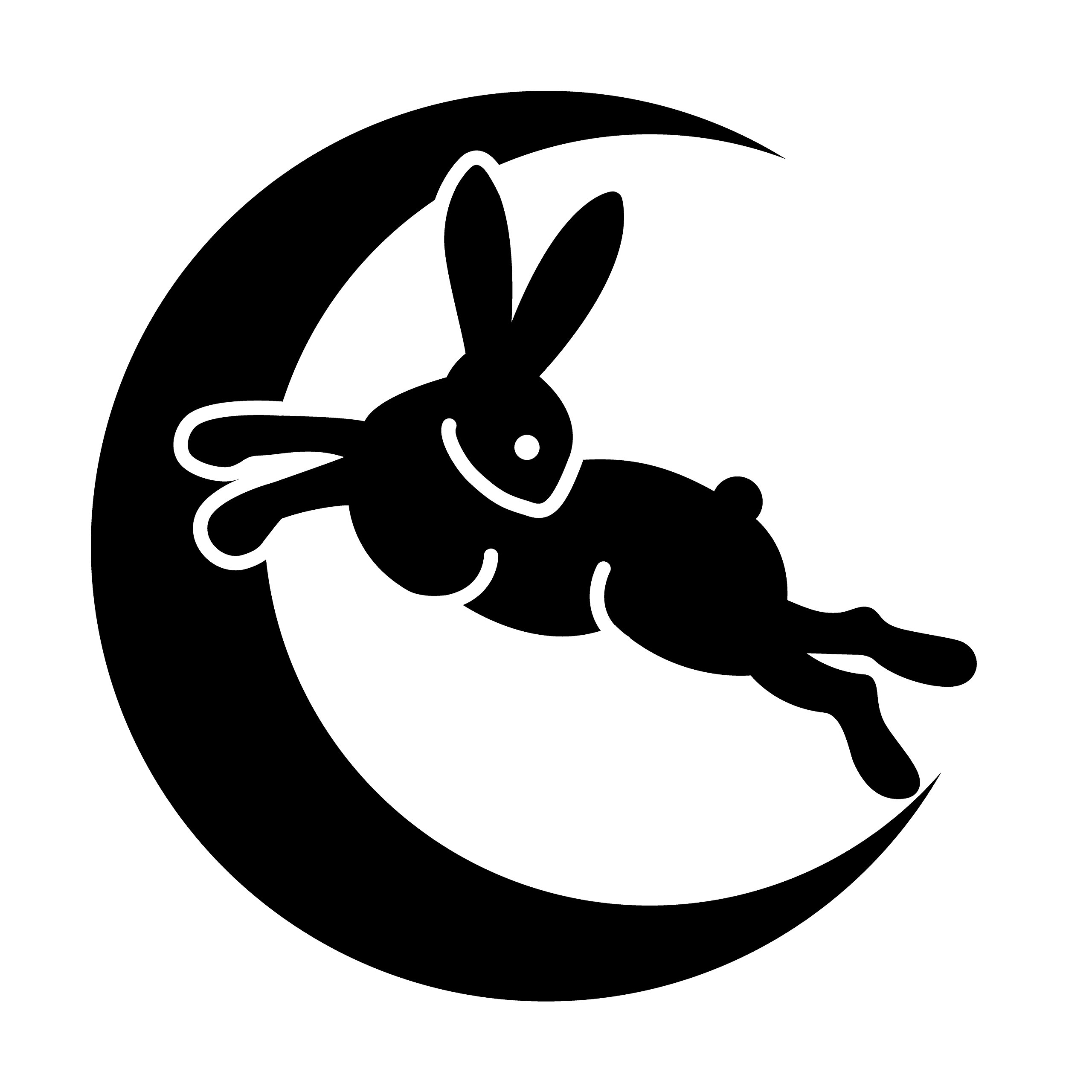 Amazon.co.jp: 家紋ステッカー「月とうさぎ」 小 5cm