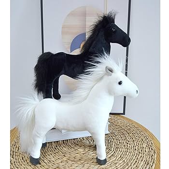 Amazon.co.jp: 馬 ぬいぐるみ リアル おもちゃ 馬の人形 動物
