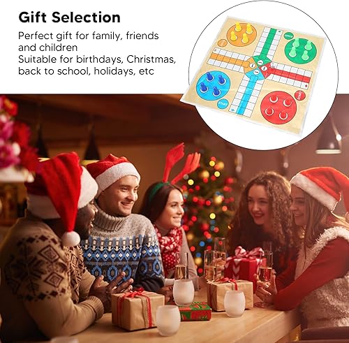 Miniatura 6 de SPYMINNPOO Juego de ajedrez volador 3 en 1 tapete de ajedrez volador juego interactivo de dados familiar con caja transparente para niños y adultos