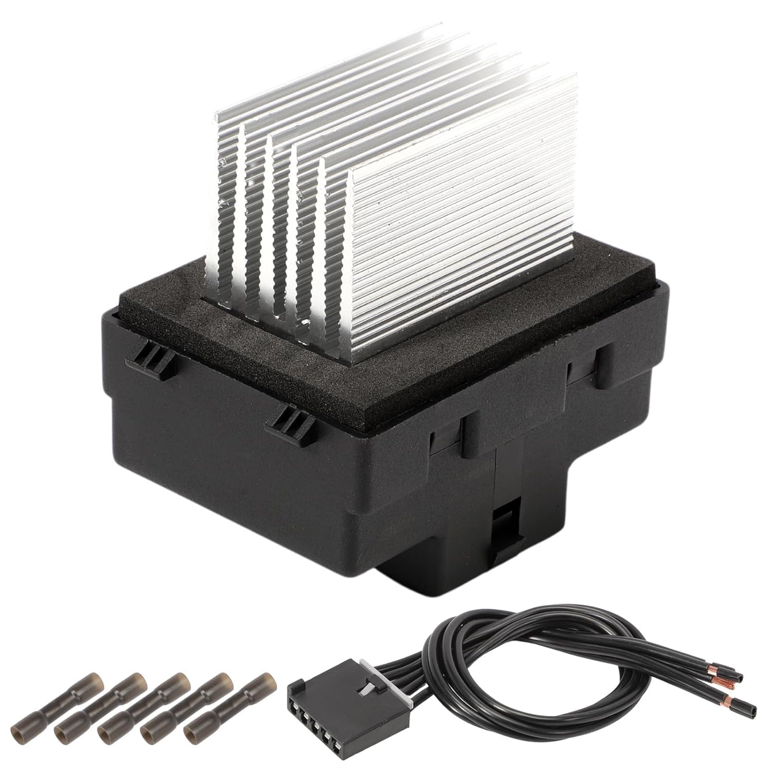 HVAC Fan Blower Motor Resistor with Connector Wire Harness Fits Fusion 2006-2012, MKZ 2007-2012, Zephyr 2006, Milan 2006-2011 Replace 12167129 973-057 8E5Z19E624A