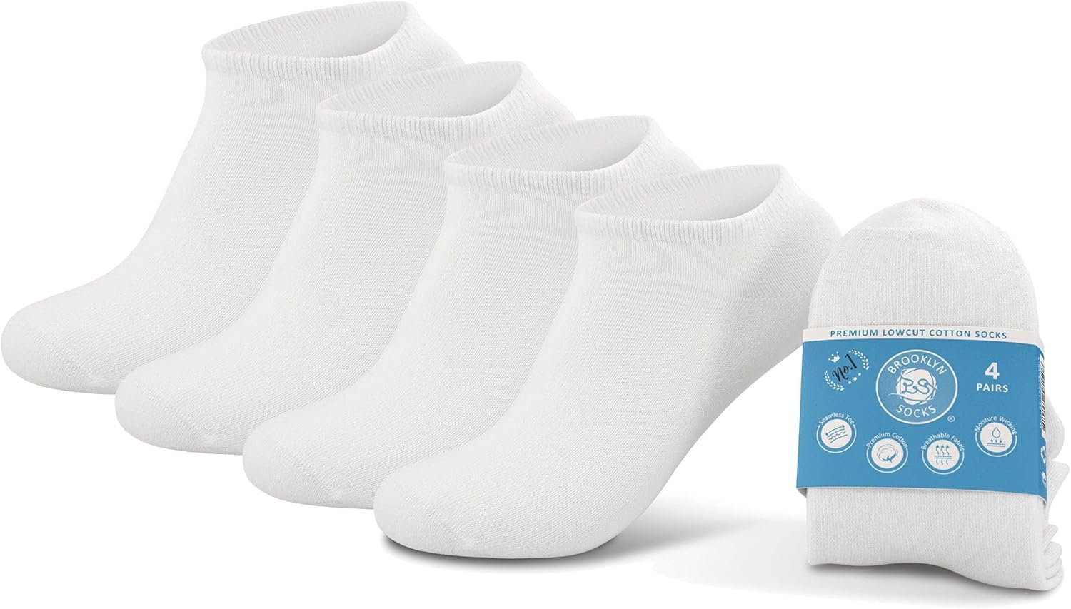 Brooklyn Socks Low Cut Comfort Cotton Socks, Seamless Toe, Non-Terry, Breathable Brooklyn Socks Low Cut Comfort Cotton Socks, Seamless Toe, Non-Terry, Breathable