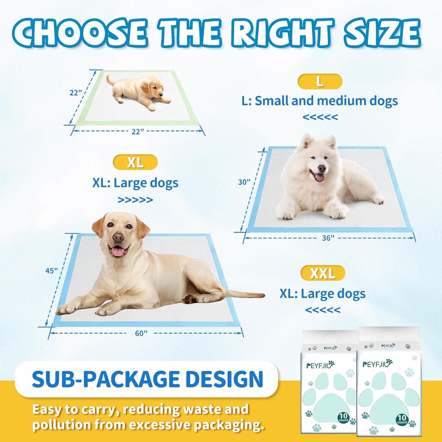 Extra Large Dog Training Pads, 30" x 36" Super Absorbent Puppy Pee Pads with Leak-Proof Design, Disposable Potty Pads for Dogs, Cats, and Puppies, XL, 100 Count