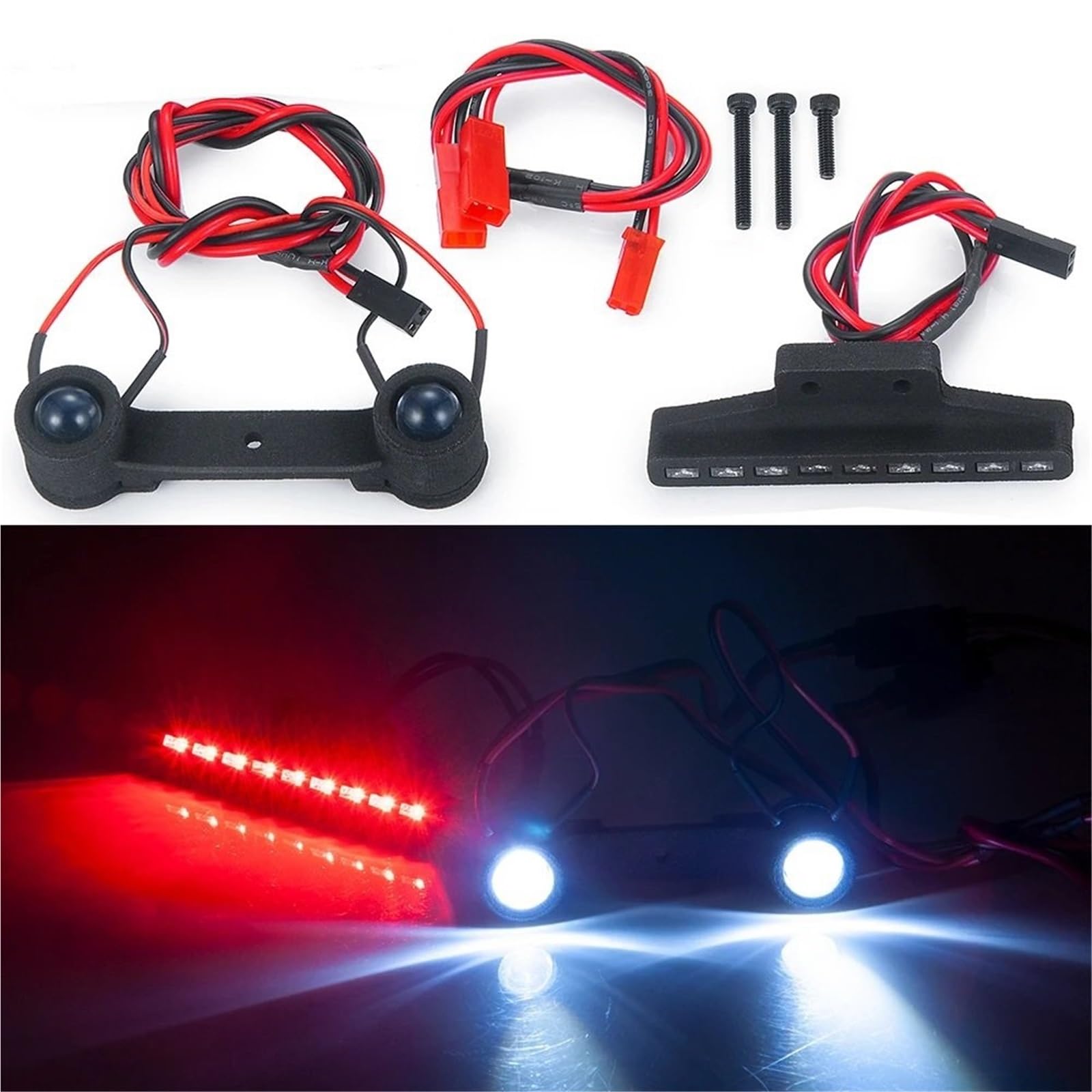 RC Auto Modell Zubehör Für Buggy E-RVEO 1076-3 1/16 Lichter Kit Vorne Hinten Rücklicht Scheinwerfer Lampe Bar Für Mini RC Auto Teil Modell Zubehör