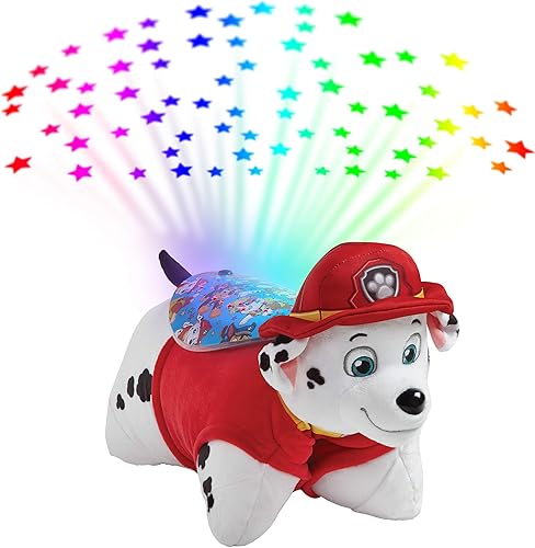 Pillow Pets Paw Patrol Marshall Sleeptime Lites - Luz nocturna de peluche de 11 pulgadas