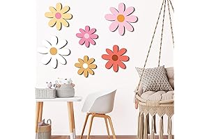 Thyle 6 Pcs Boho Daisy Wall Decor: A Touch of Nature for Your Home