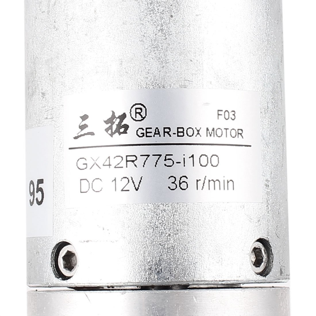Ruilogod DC12V 36RPM 42mm de diámetro de alto par de corriente DC Caja de engranaje Reductor de velocidad