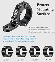 Vista 6 de BRCOVAN Soporte de bandera de látigo UTV, soporte de luz de látigo de aleación de aluminio macizo, soporte de montaje de barra de luz LED