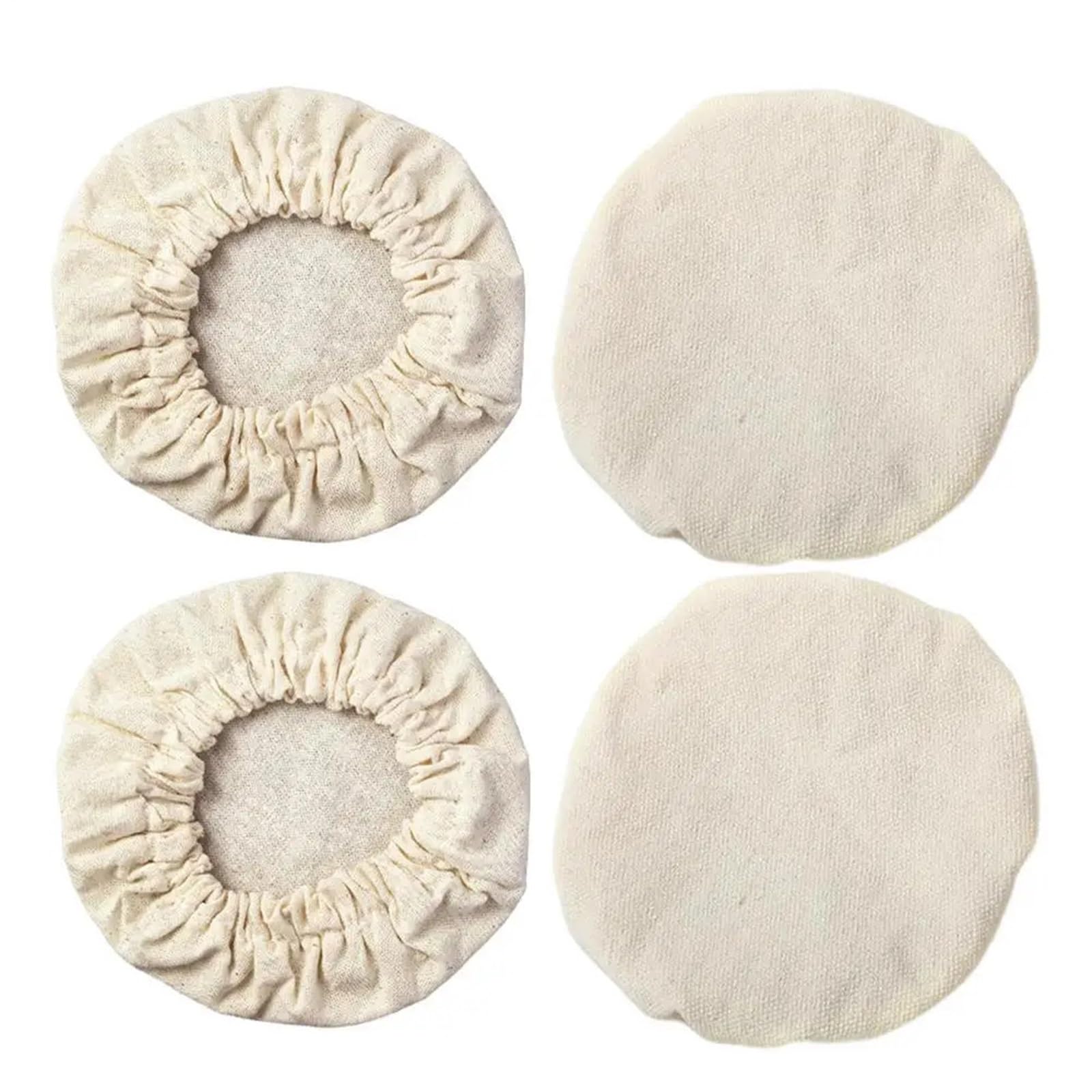 Elastic Cloth Fabric Bowl Cover 4Pcs Elastic Cloth Jar Covers Reusable Bread Fermentation Cover Proofing for Sourdough Jars Baking Supplies