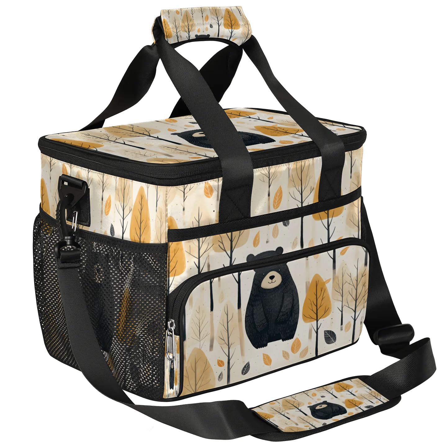 Lunch Box for Men Heavy Duty Insulated Lunch Bag for Women Autumn Forest Bear Lunchbox for Adults Lunch