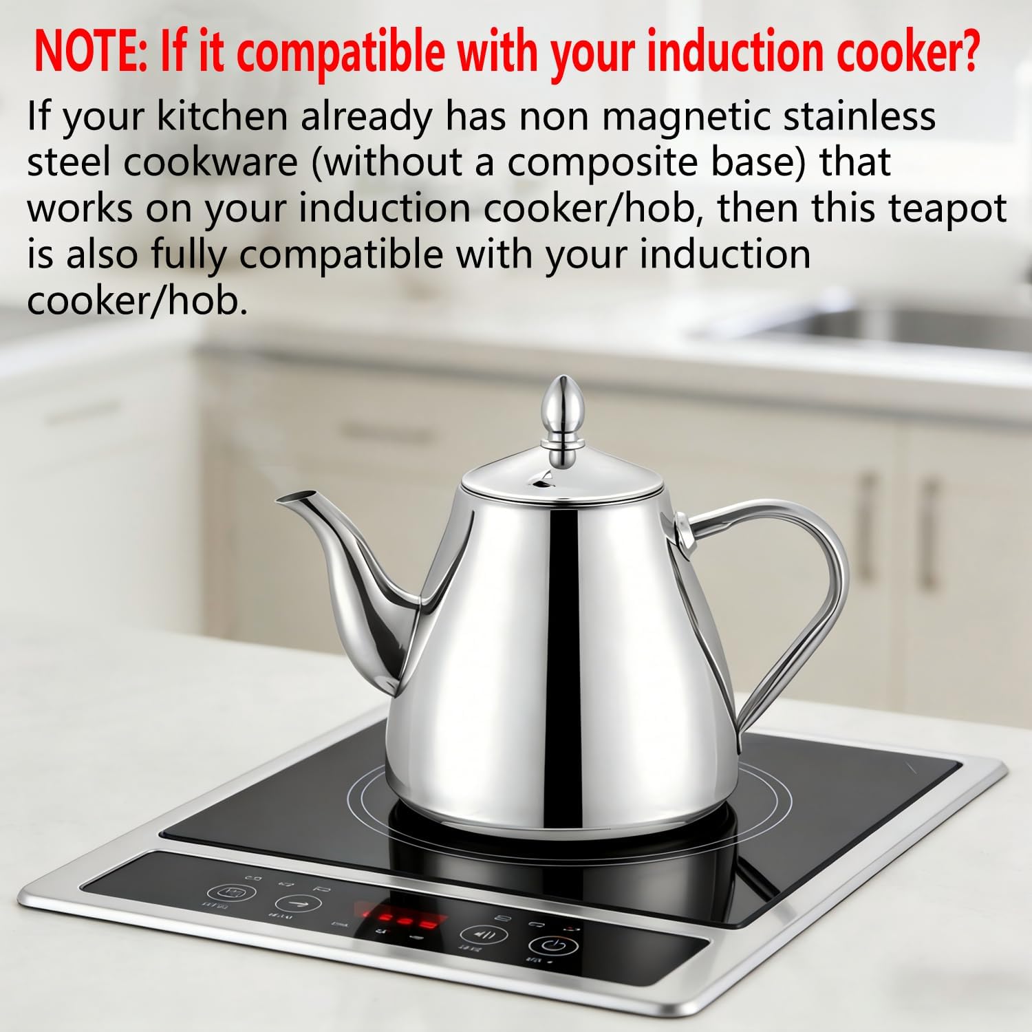 SANQIAHOME Stainless Steel Teapot with Infuser 1200ml