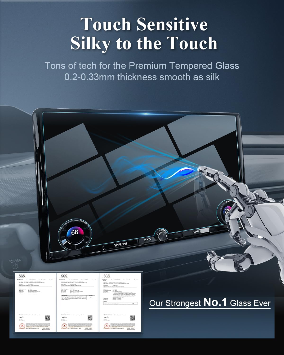 BIBIBO for 2026 Toyota BZ Screen Protector 2026 Toyota BZ (XLE/Limited) 14-Inch Touchscreen Tempered Glass Screen Saver 2026 BZ Woodland Accessories Anti-Scratch Ultra Clear - 4
