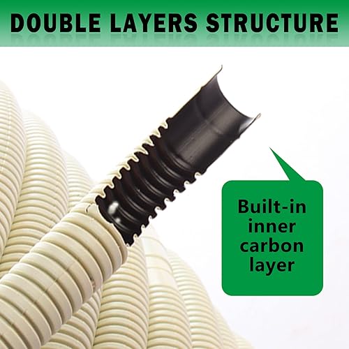 Miniatura 3 de Forestchill Mini manguera de drenaje dividida, manguera de drenaje de CA de 20 pies para aire acondicionado mini split y sistema de bomba de calor,