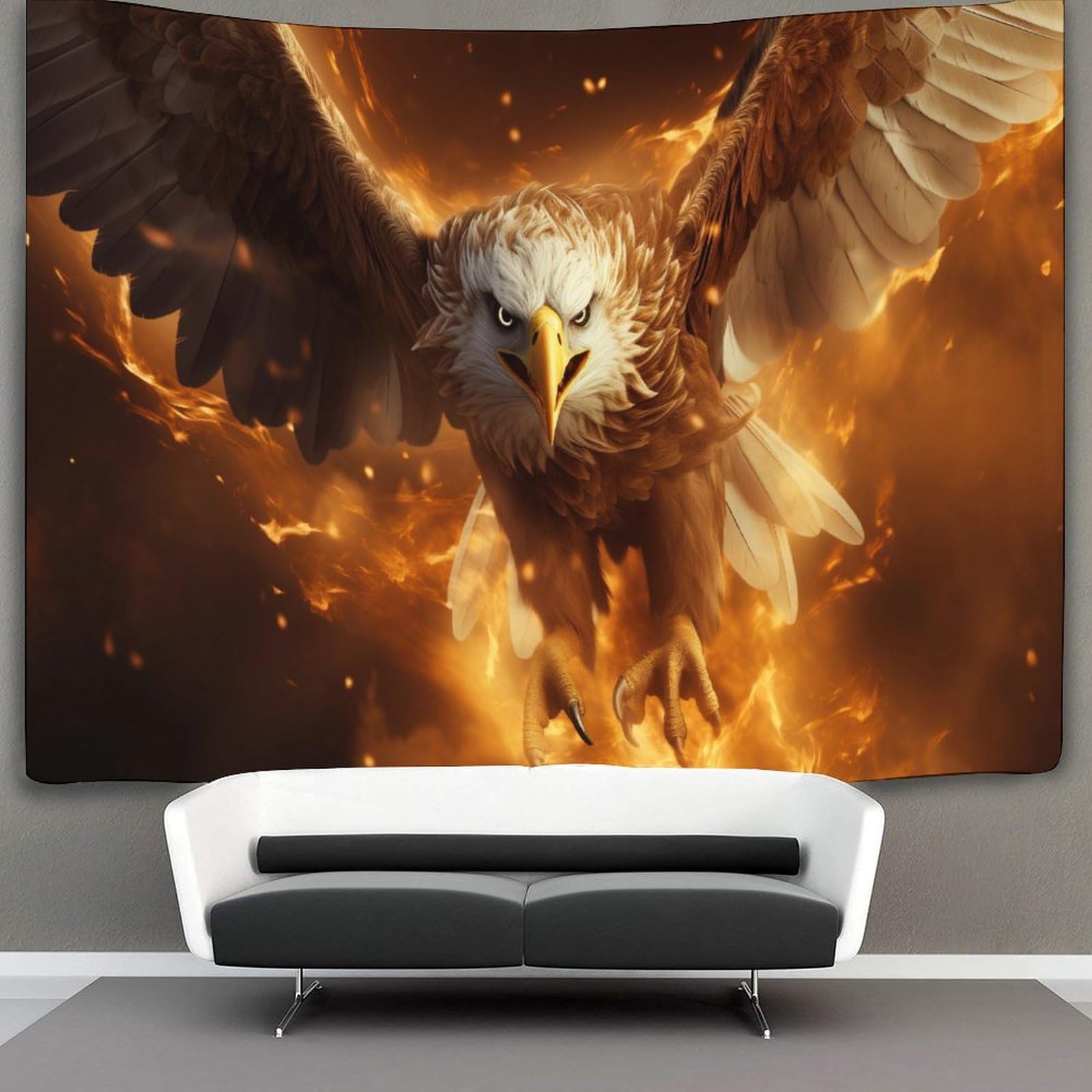 kaiyun Majestic Hawk Tapestry Animal Tapestries 3D Wall Hanging Home Decorations for Room 180cmx230cm