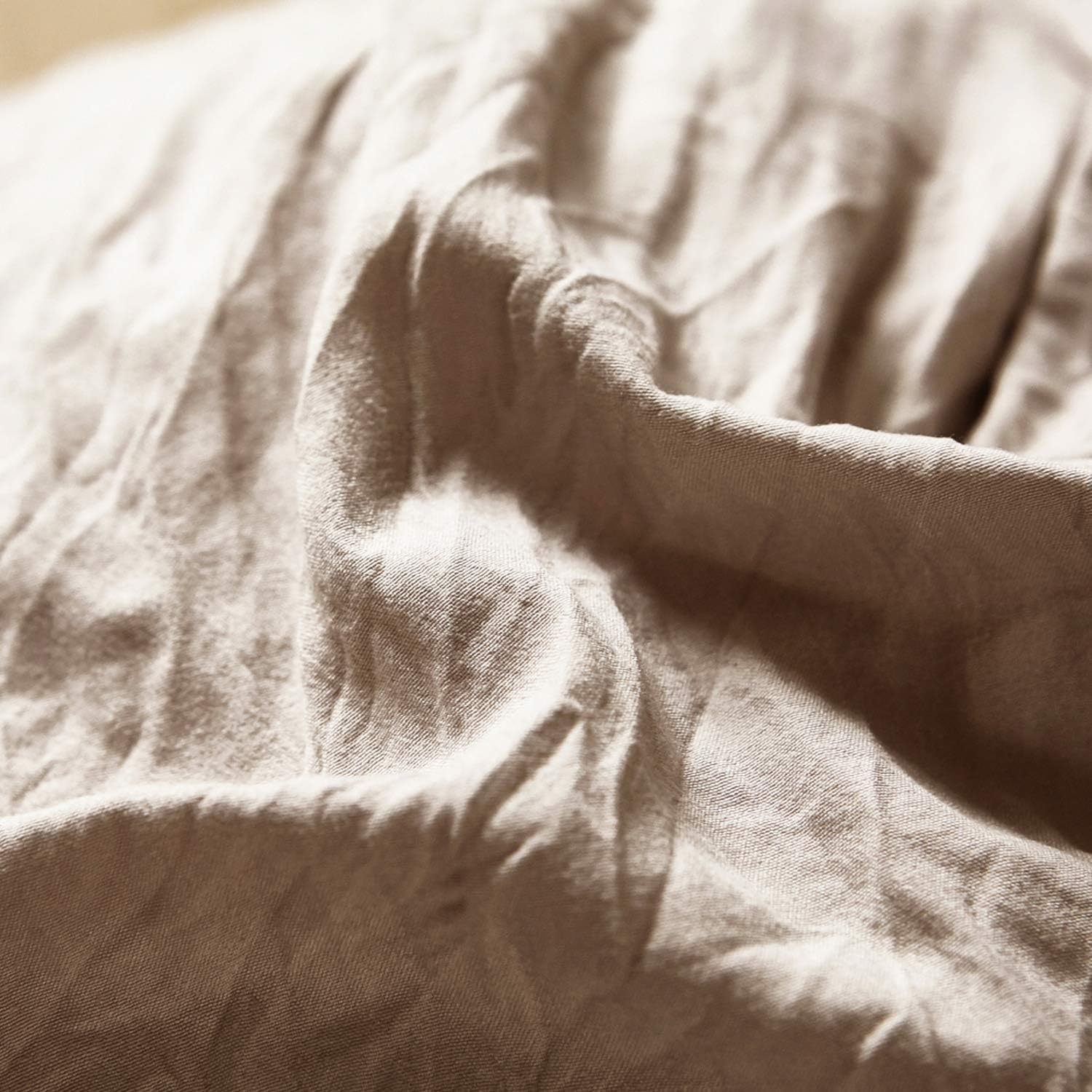 MUKKA Washed Microfiber Duvet Cover with Ball Fringe Design (Taupe, Full(80" 90")) : Home & Kitchen
