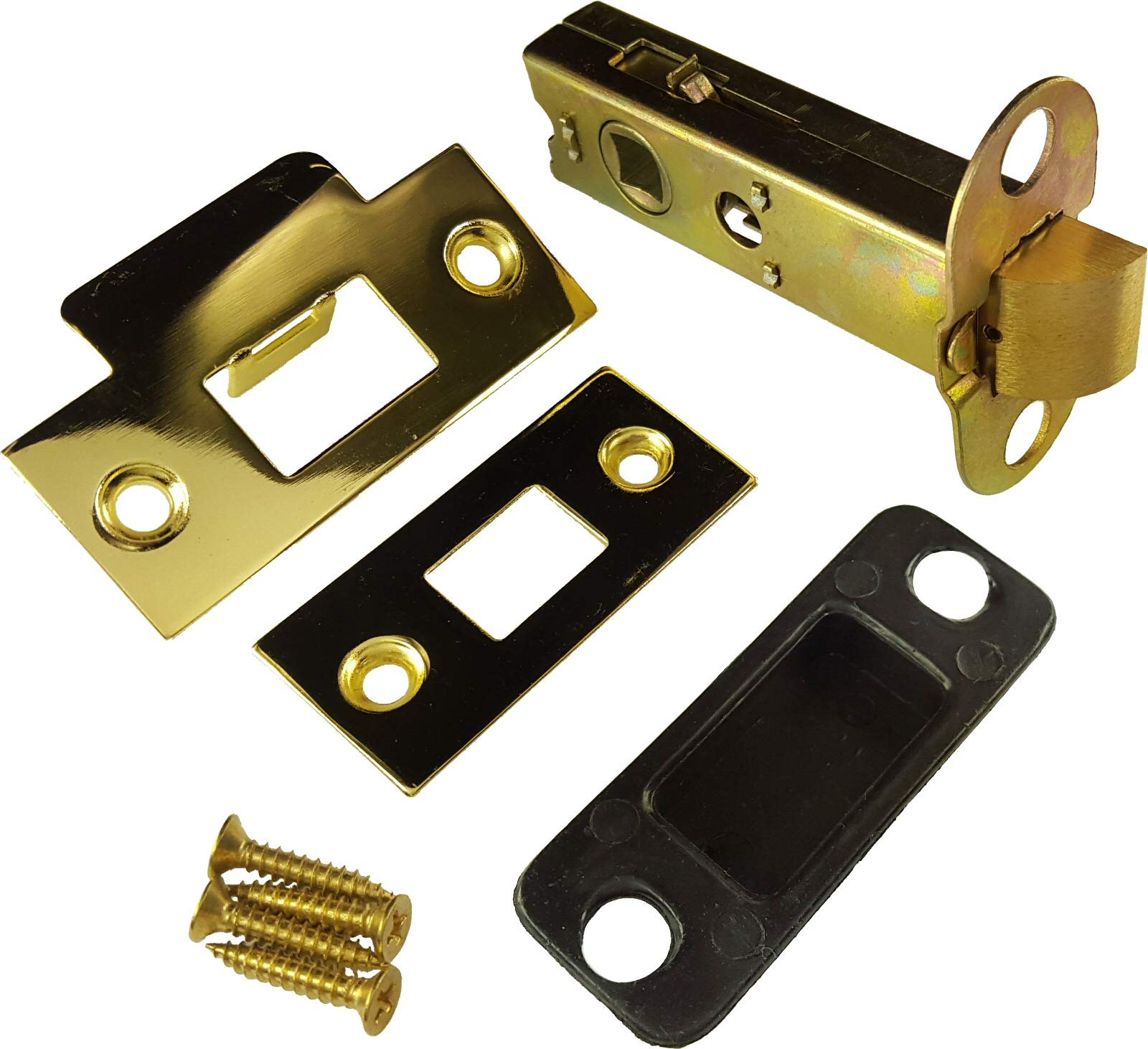 Architectural Hardware Polished Brass A&H™ 79Mm - 3" Inch Double Sprung Tubular Mortice Latch - 59Mm Backset