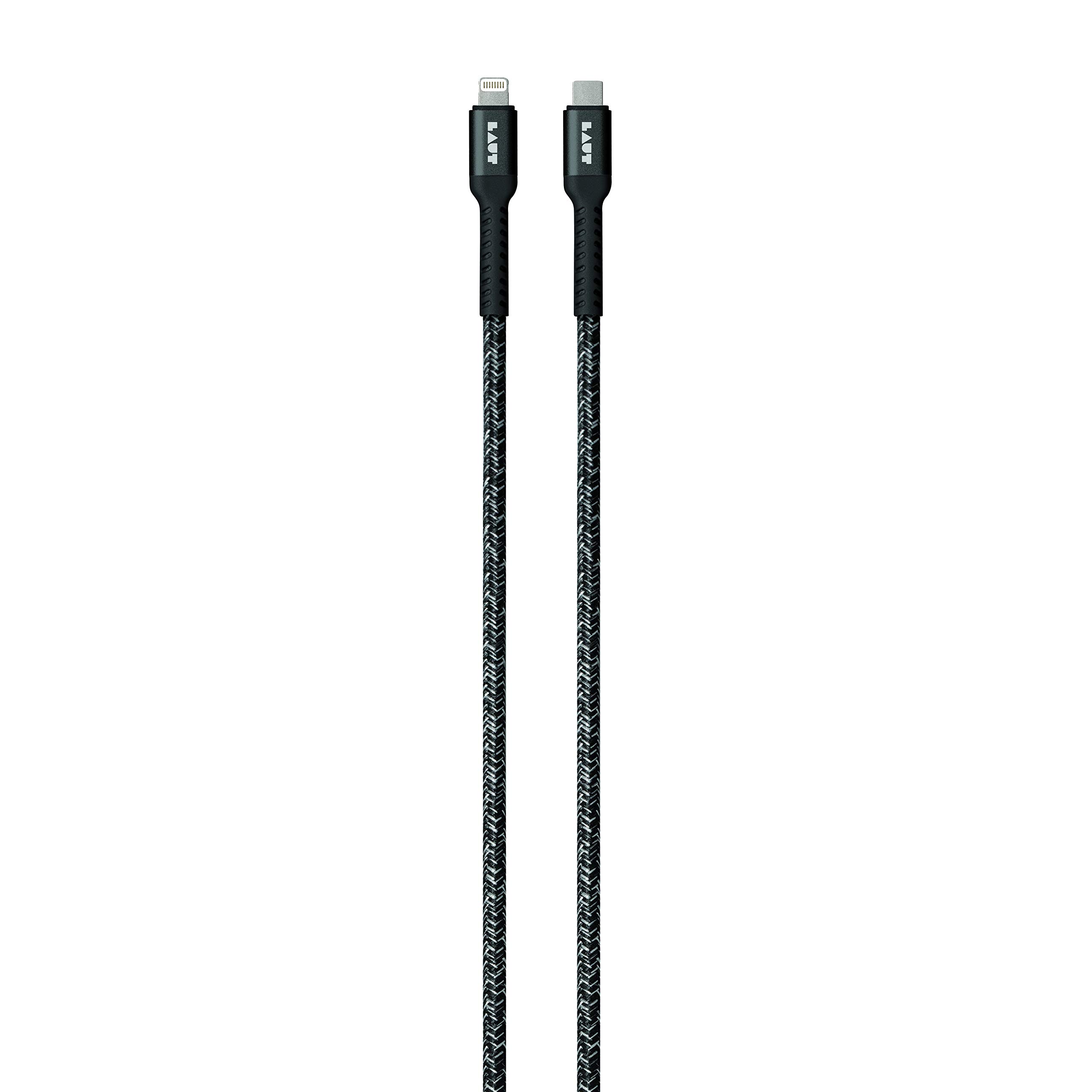 Laut cavo da USB C a Lightning da 12 m resistente guaina in nylon balistico certificata MFi test di piegatura 3.9 feet
