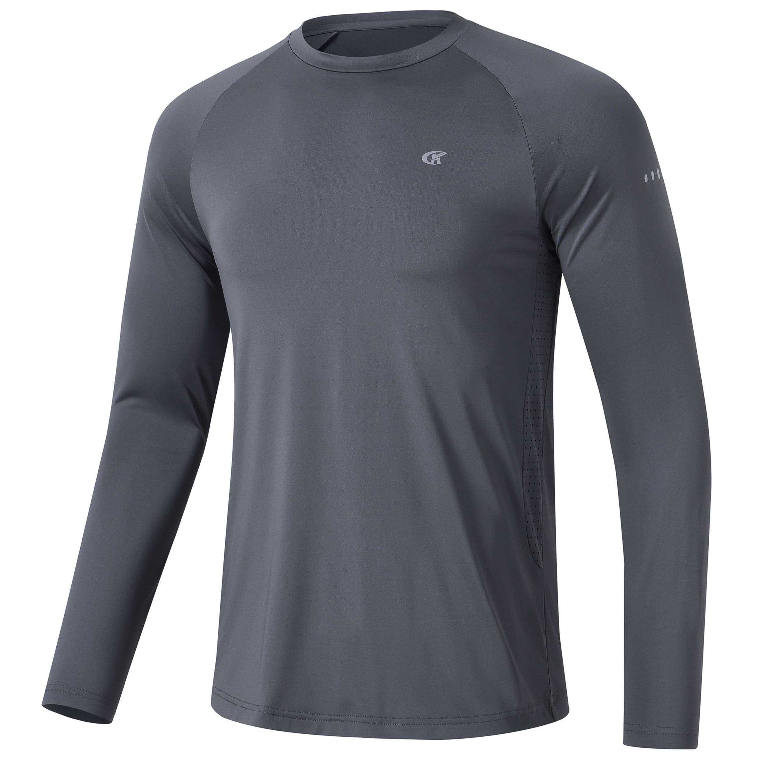 Huayuzh Herren UV-Schutz Rashguard UV Shirt UPF 50+ Langarmshirt Schwimm T-Shirt Schnelltrocknend Atmungsaktiv Surfen