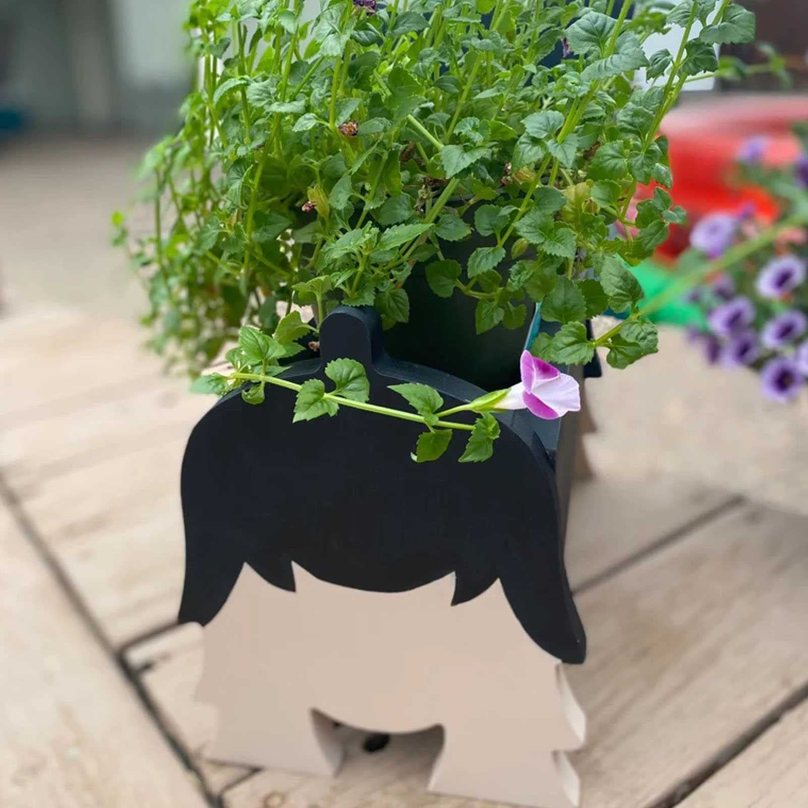 PVC-Blumentopf in Hundeform, DIY Papillon-Hund, Bonsai-Halter, niedlicher  Blumentopf fr drinnen und drauen, englischer Schferhund: Amazon.de:  Garten