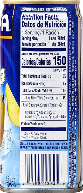 Goya Foods Pear Nectar, 9.6 Fl Oz (Pack of 24)