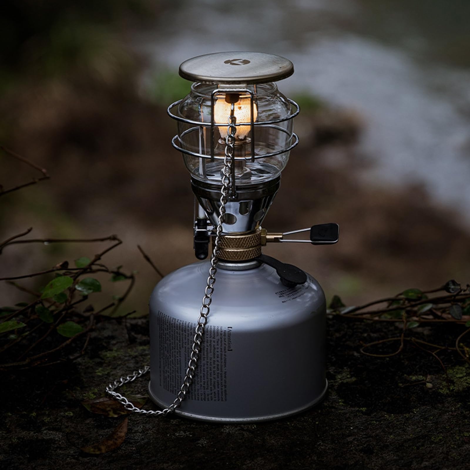 Campingmoon - Lanterna a gas da campeggio, luce a gas portatile, lampada a sospensione