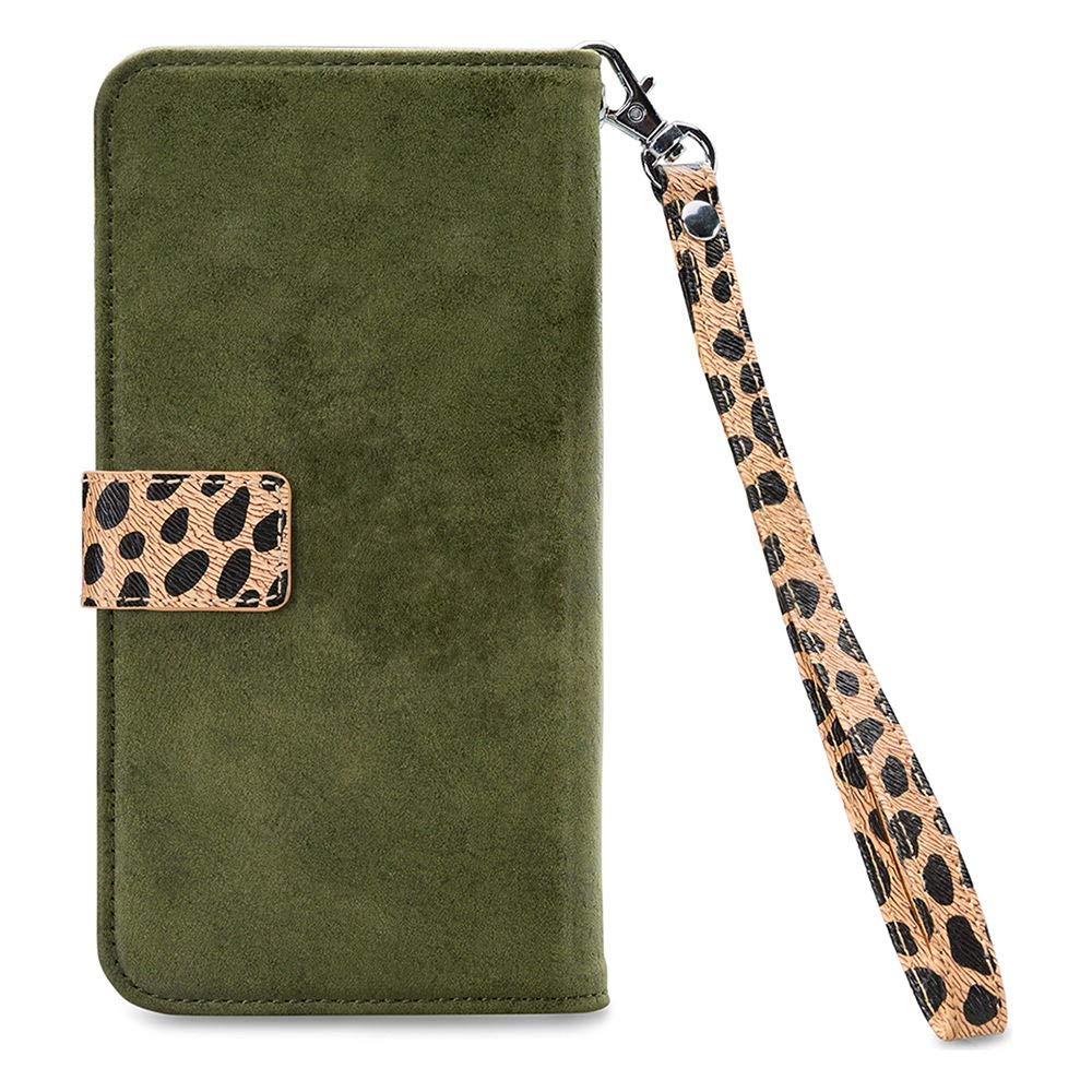 Mobilize 2in1 Gelly Wallet Zipper Case iPhone 12 Pro Max olijfgroen / leopard - MOB-TIOGWZOL-IPH1267