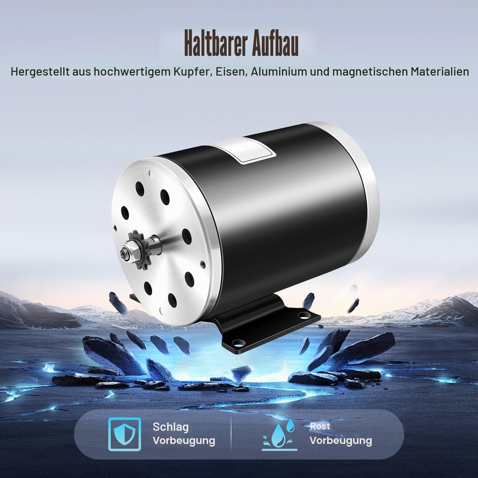 Permanentmagnet Motor Generator 36V, 1000W Bürstenmotor Wind Turbine Schnellstart, Permanent Fahrrad Motor für Vierrad-Kart, Vierrad-Motorrad, Elektrofahrrad, Roller