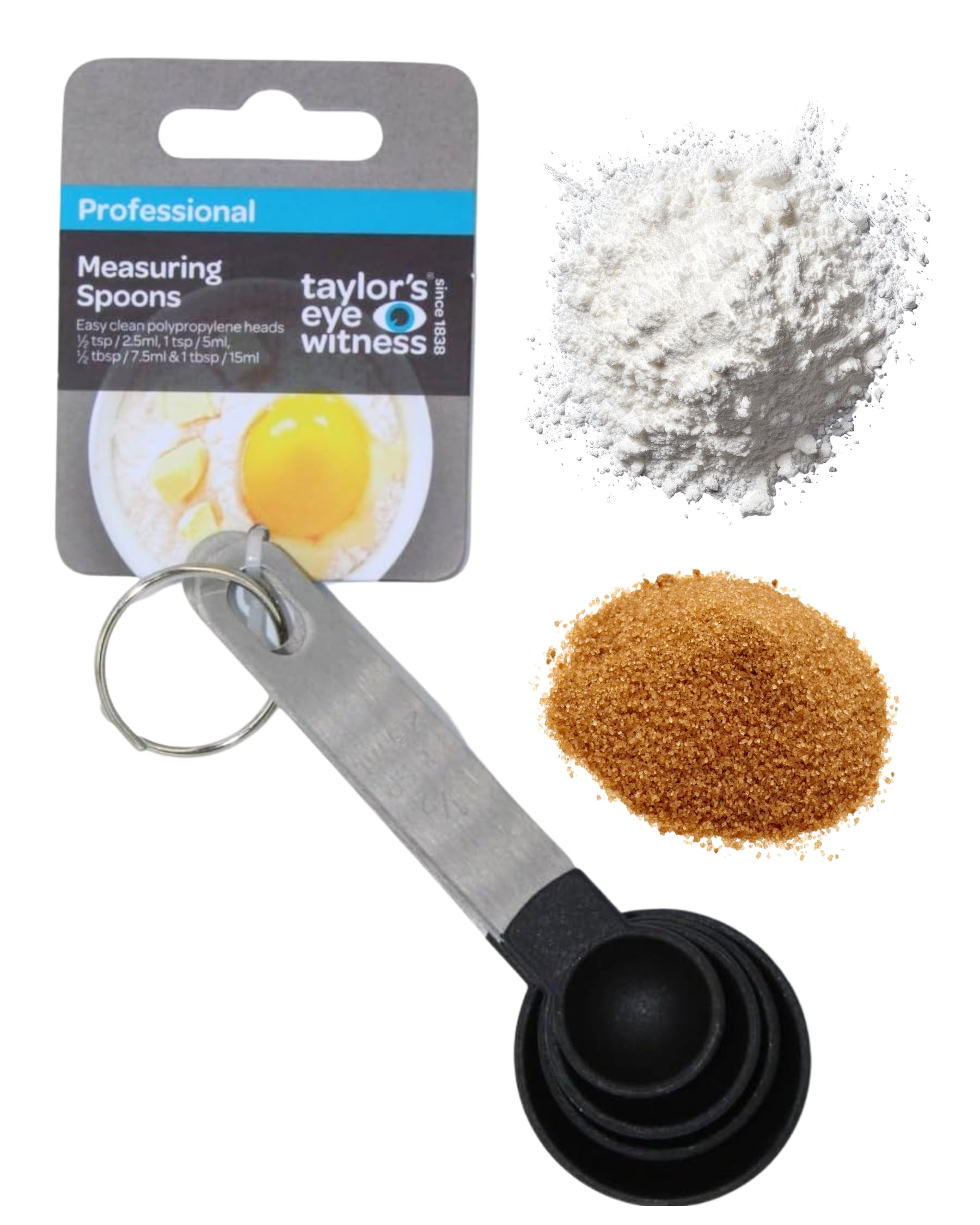 RDNKVB - Set di misurini magnetici in Acciaio Inossidabile, cucchiai impilabili su Entrambi i Lati, Adatto in barattoli di spezie per misurare ingredienti secchi e liquidi, Set di 7