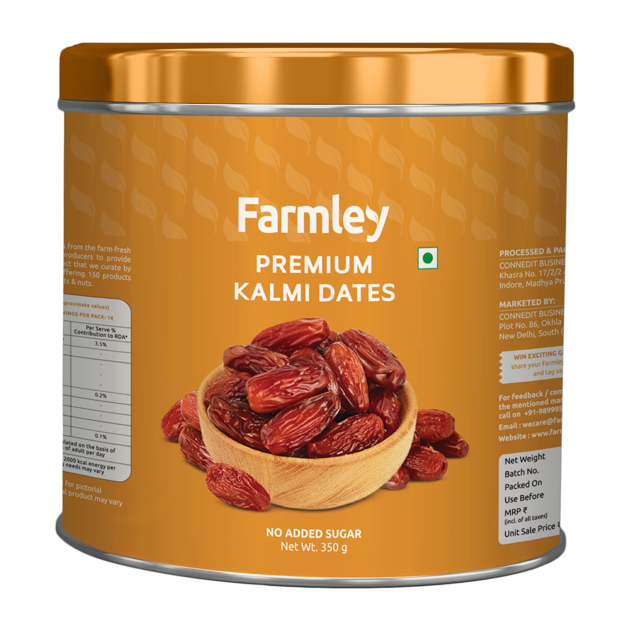 Farmley Premium Kalmi Dates | 350g | Dates, Khajur, Dry Dates, Dry Fruits, Khajoor, Healthy Snacks, Dates Dry Fruits, Natural Sweetness, No Preservatives Perfect for Snacking and Gifting (Pack of 1) (B0BY968NQ3) Amazon Price History, Amazon Price Tracker