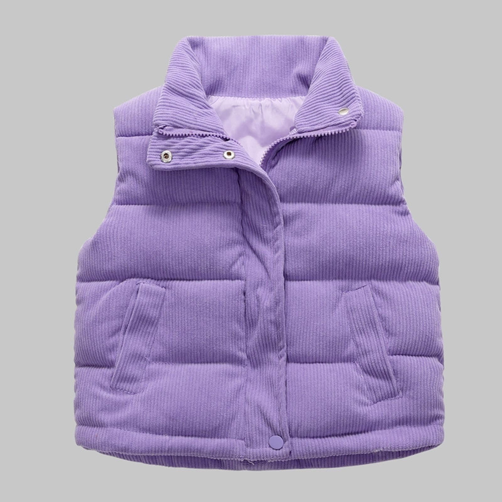 Chaleco Acolchado Otoño e Invierno para Niños y Niñas Chaqueta de Plumas con Capucha Sin Mangas Abrigos Cortavientos Suave y Cómodo Chalecos Cálidos con Cremallera Ropa Niños Pequeños 1-12 Años