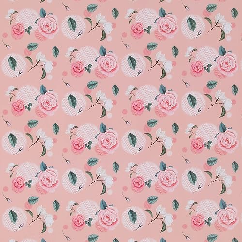 Vista 86 de Aimyoo Rollo de papel de estraza floral, papel de regalo de flores vintage para todas las ocasiones, para bodas, cumpleaños, despedidas de soltera