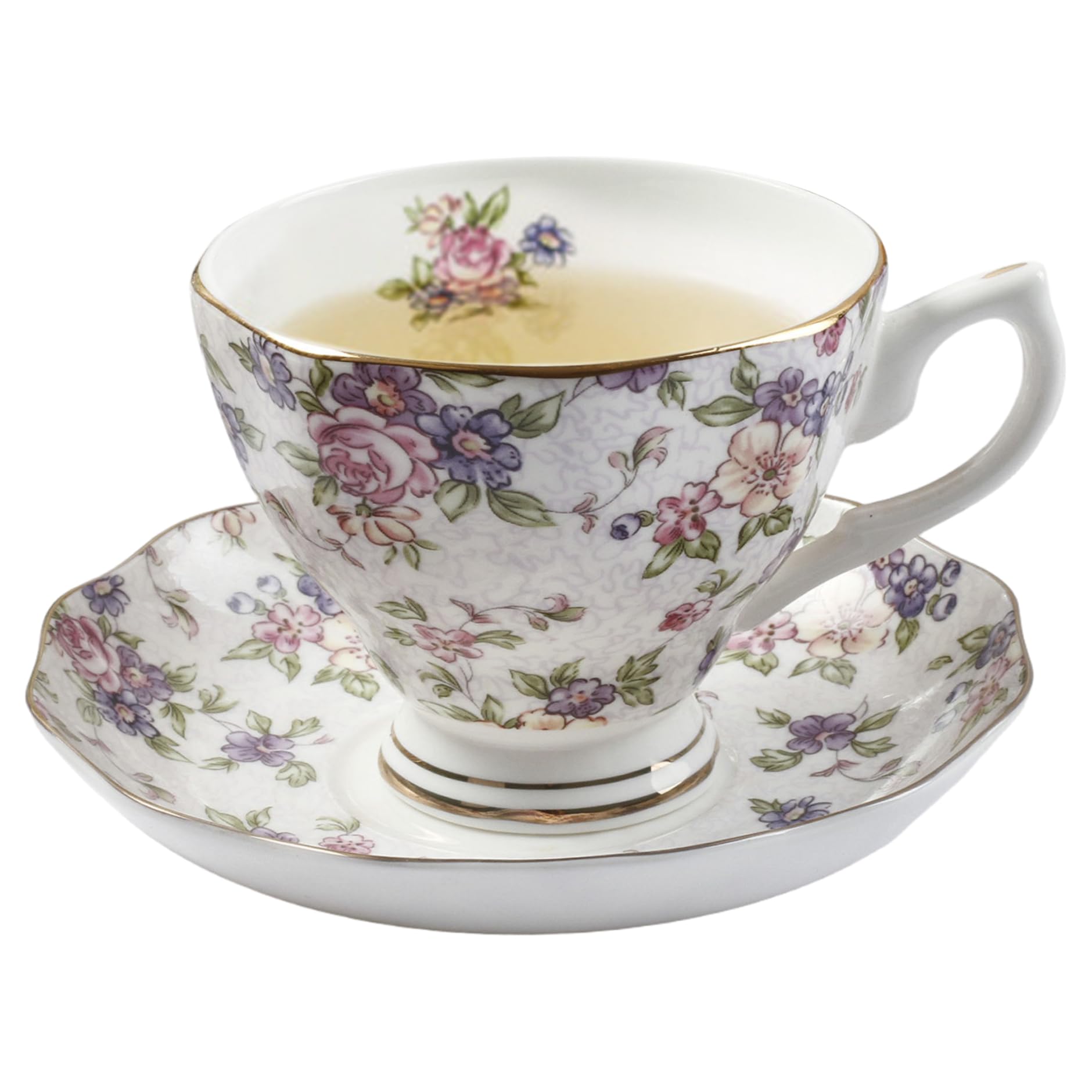 Juego de té de porcelana china floral para tus tardes de relax en casa