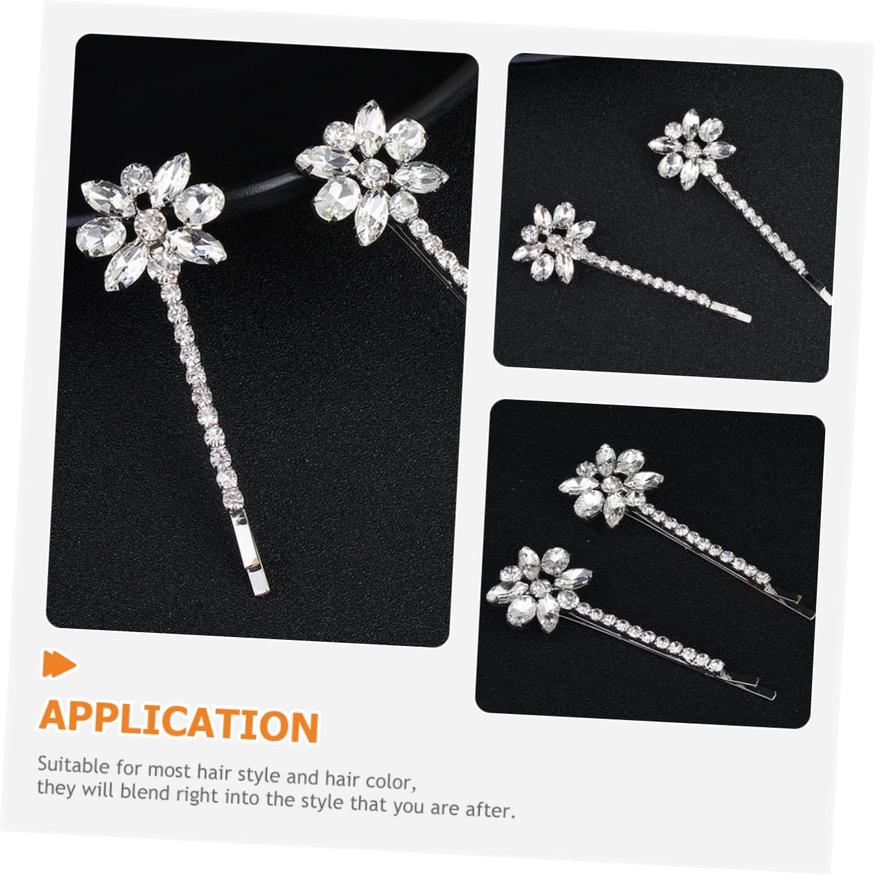 Healeved 10paare Rhinestone Haarnadeln Für Frauen Blüten-haarspangen Hochzeits-haaraccessoires Glänzende Haarklammern Für Besondere Anlässe Elegant Und Charmant Für Fotos Und Feiern