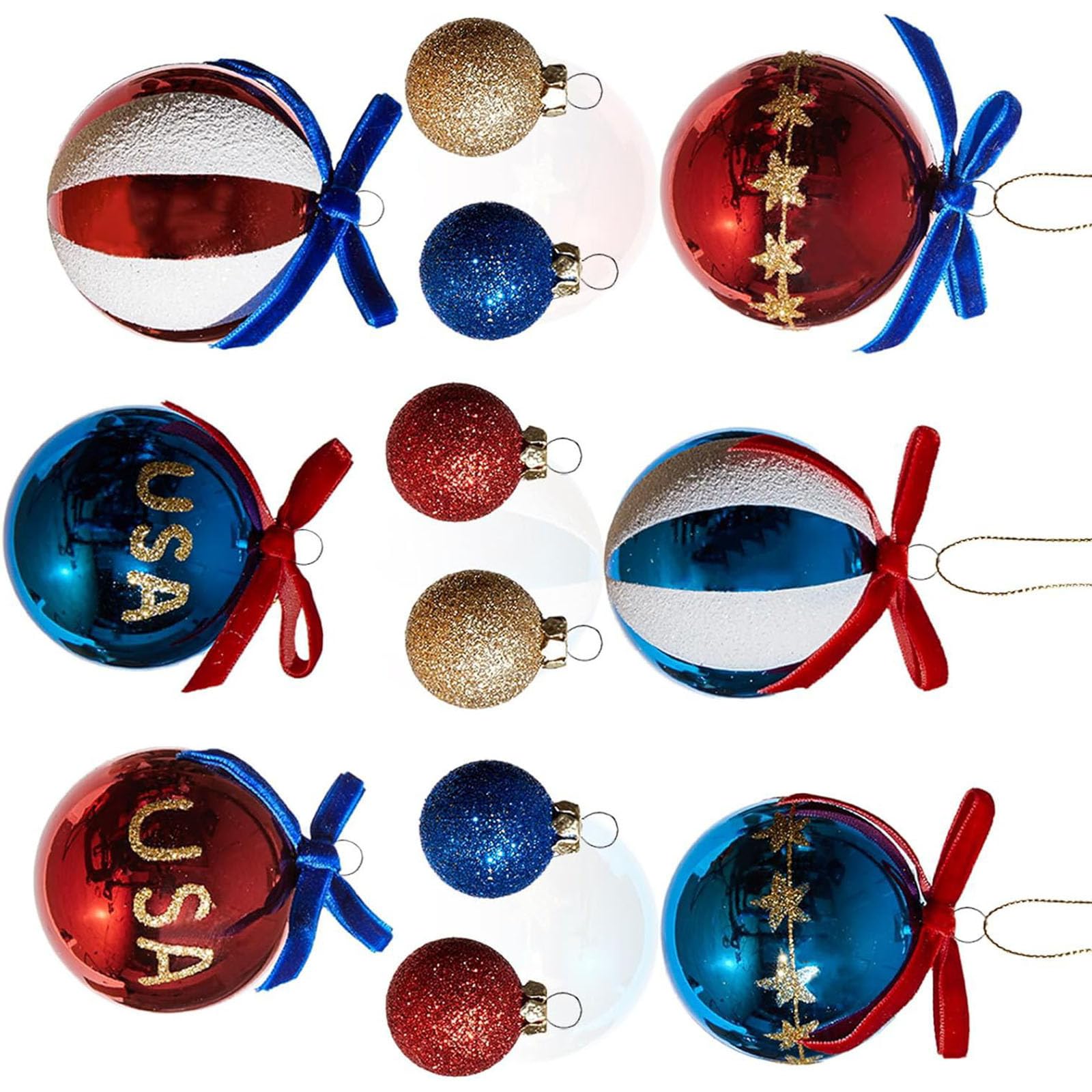 Pyasuye Americans Flag Inspires Ornament for Independence Day Decorations and Elegant Themed Parties Nationalistic Party Supplies