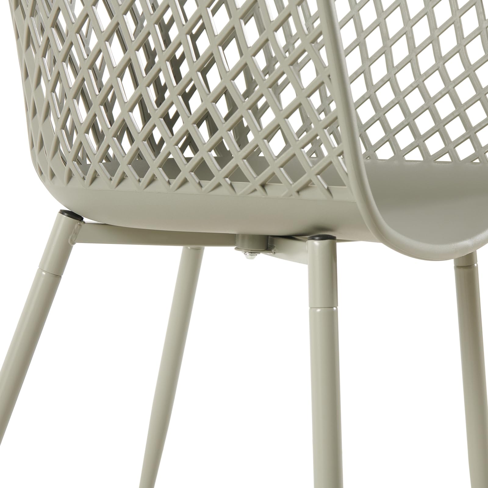buybyroom Set di 2 sedie da giardino con bracciolo, sedia da giardino per esterni, poltrona lounge, sedie da balcone, grigio
