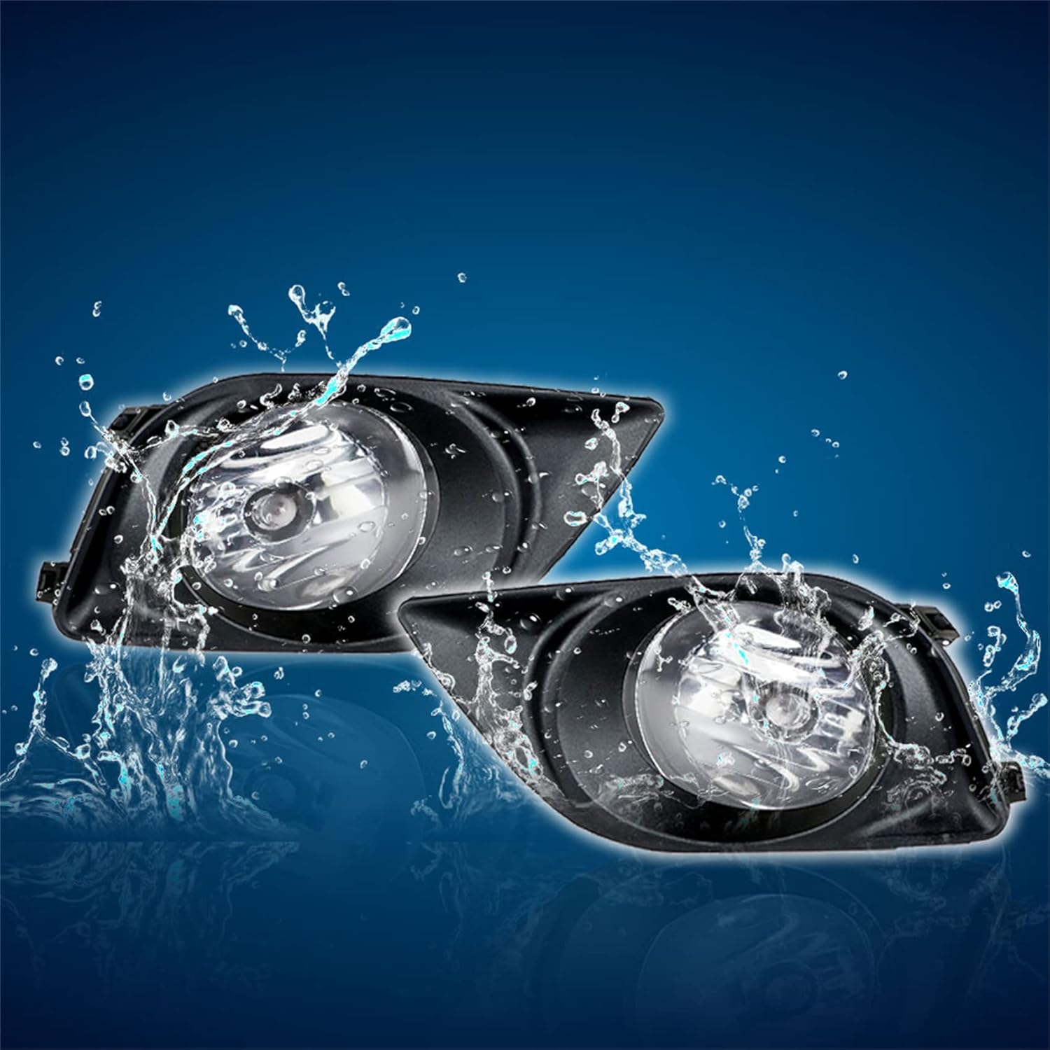 labwork Front Bumper Fog Lights Replacement for 2012-2014 Nissan Versa Sedan Driver and Passenger Side Driving Fog Lamps with Clear Lens Switch and Wiring Kit 26155-9B91C 26150-9B91C