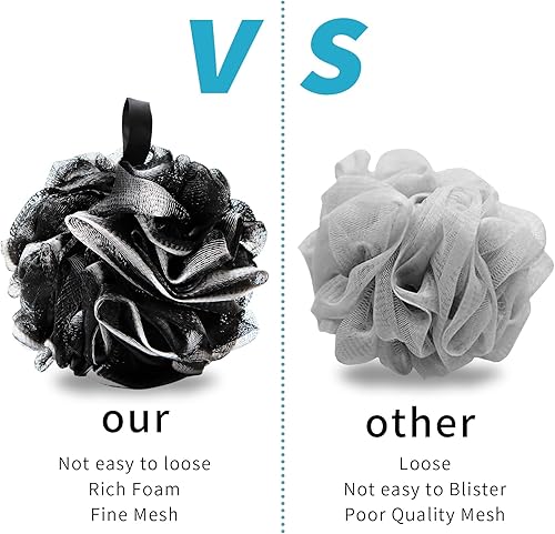 Miniatura 3 de Esponja de lufa de malla suave para ducha para lavado corporal, esponja de baño, exfoliante corporal para mujeres y hombres, accesorios de baño